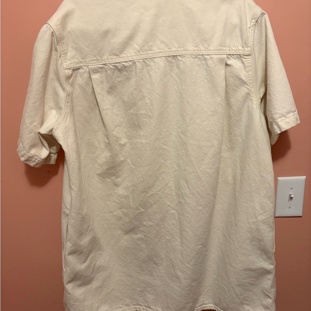 Universal Thread Cream Button-Front Mini Dress - Picture 2 of 3